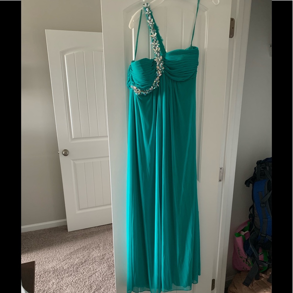 Beautiful formal gown with crystal beading